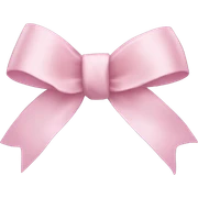 light pink ribbon bow sticker