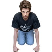 boy with black shirt indoors sticker