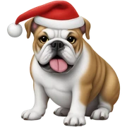 Bulldog is Christmas Jammie’s  sticker