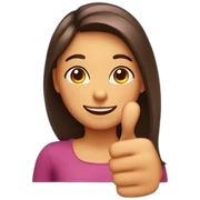 girl thumbs up sticker
