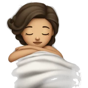 Brunette girl sleeping sticker