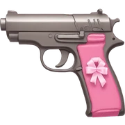 pink pistol with a pink ribbon sticker