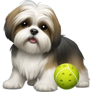 Shih tzu playing pickleball  sticker
