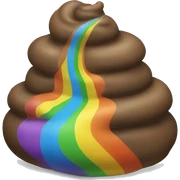 Rainbow poop  sticker