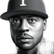 monochrome portrait of a man sticker