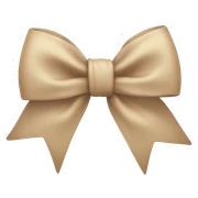 Beige bow  sticker