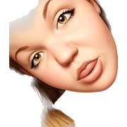 realistic portrait of girl sticker