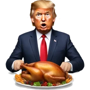 Donald trump eating turkey  sticker