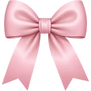 light pink bow on light pink bow sticker