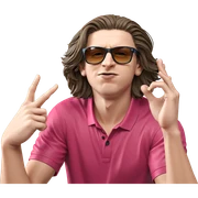 cool dude in sunglasses sticker