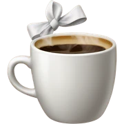 Coffe with bow sticker