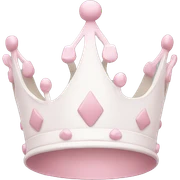 White and pastel pink crown sticker