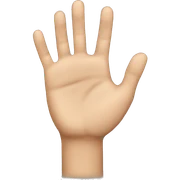 A closed hand with an open hand above it sticker