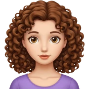 Girl with curly hair  sticker