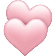 3 light pink hearts sticker