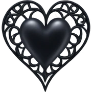 Gothic heart sticker