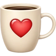 Heart shaped coffee mig sticker
