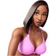 dark-skinned beauty in bikini sticker