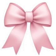 light pink ribbon bow sticker