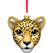Cheetah print Christmas ornament  sticker
