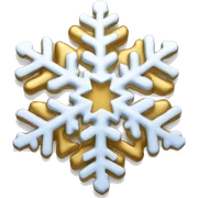 snowflake gold sticker