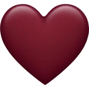 Burgundy heart sticker