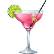 Pink cocktail sticker