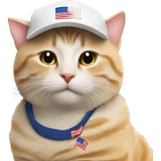 MAGA cap cat sticker
