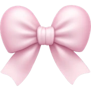 Pastel pink heart with white bow sticker