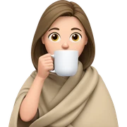 girl sipping from mug sticker