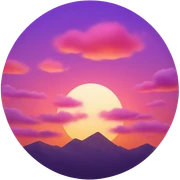 Sunset sticker