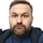 portrait of a bearded man sticker