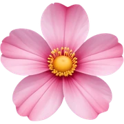 Pink flower sticker