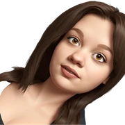 brown haired girl portrait sticker