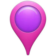 location pin  is pink and purple sticker