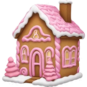 pink gingerbread house sticker