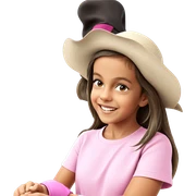 smiling girl in hat sticker