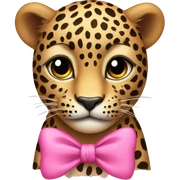 leopard with pink bow on it sticker