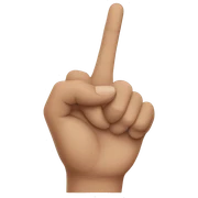 hand two fingers sticker