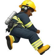 Firefighter falling sticker