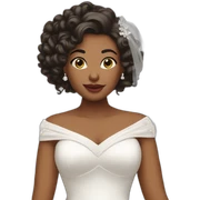 Bride fat curly hair Big nose sticker
