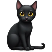 Black cat sticker