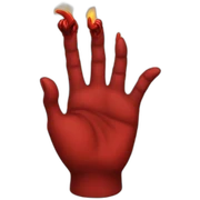 devils hand  sticker