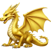 gold dragon sticker