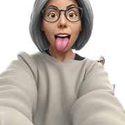 girl with glasses sticking tongue out sticker