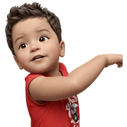 realistic portrait of boy sticker
