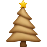 tan Christmas tree sticker