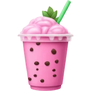 pink boba sticker
