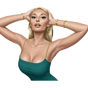 blonde beauty with jewelry sticker