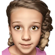 smiling girl with brown hair sticker